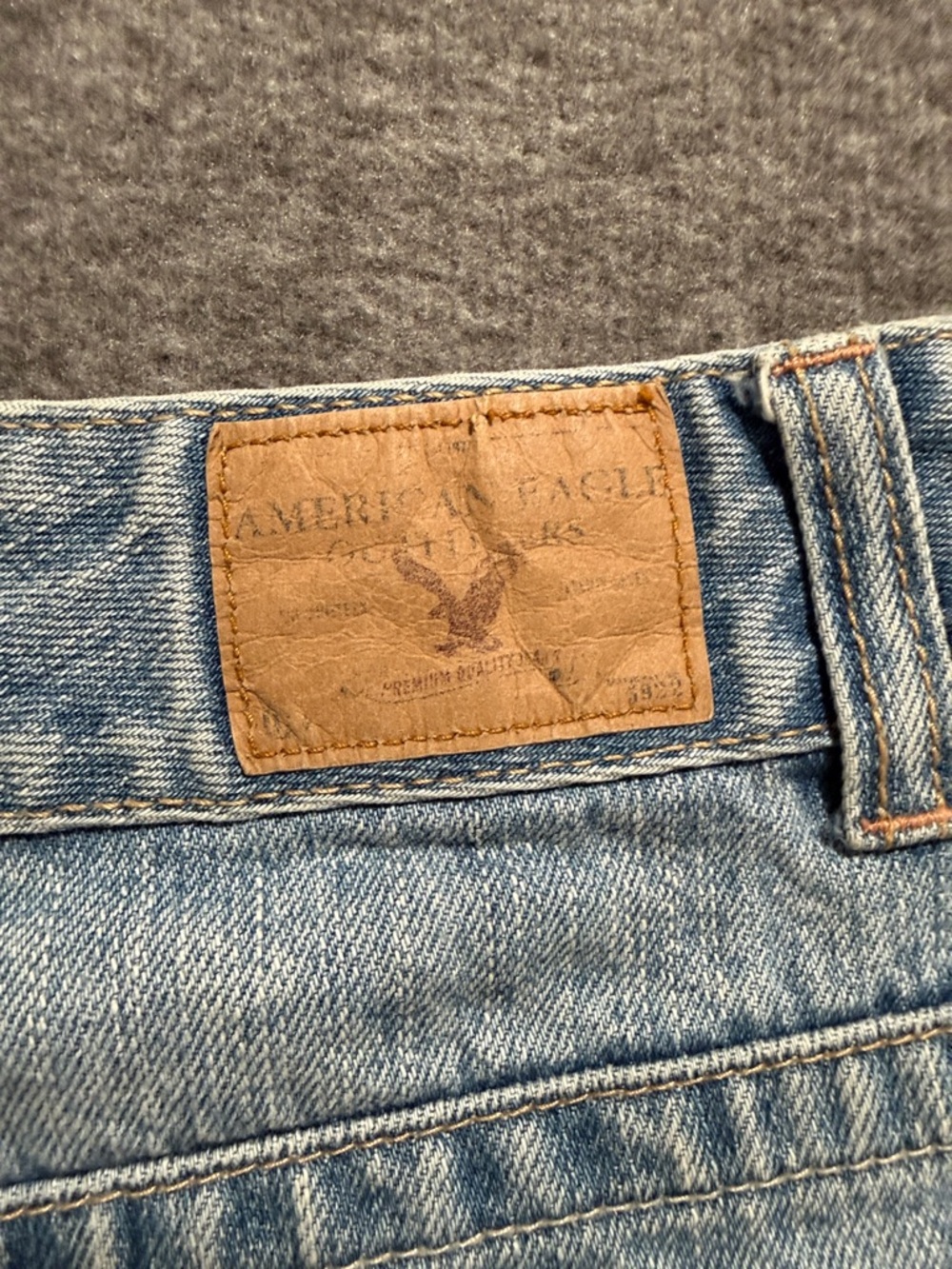 American Eagle Outfitters Y2K Light Blue Distressed Denim Mini Skirt Size 6 - Picture 4 of 7